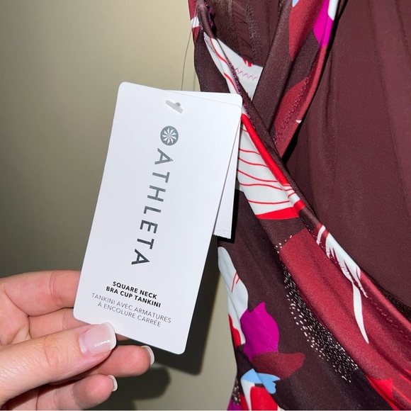 Athleta Square Neck Tankini Swim Top Size 36 D/DD UPF 50+ NWT - Picture 5 of 6